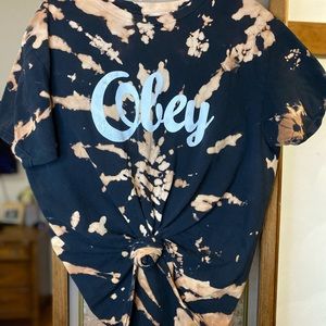 OBEY Reverse Tie Dye T Shirt